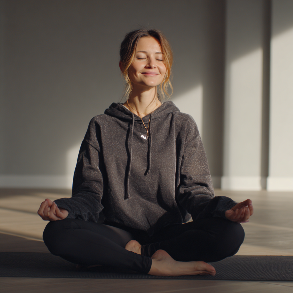 Grup de persoane practicând yoga